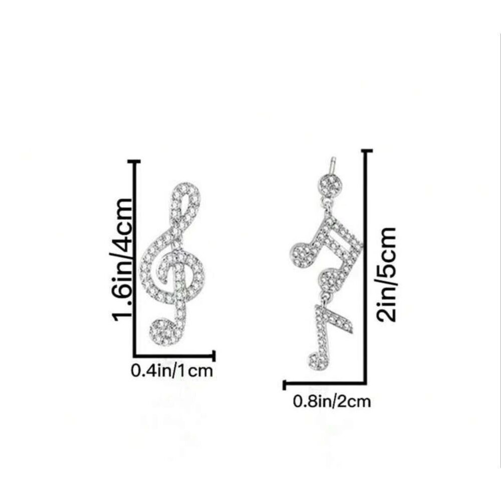 Musical Note Earrings - Picture 2 of 6